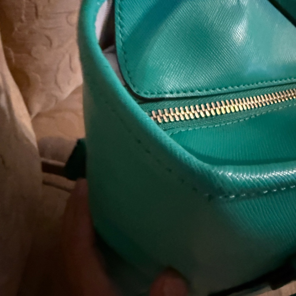 Coach Peyton Zip Top Saffiano Leather Tote Bag in Jade 27349 - Picture 14 of 16